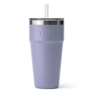 YETI Rambler 26 oz Straw Cup, Vacuum Insulated, Stainless Steel with Straw Lid, Cosmic Lilac