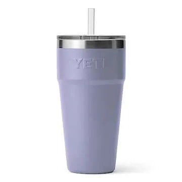 YETI Rambler 26 oz Straw Cup, Vacuum Insulated, Stainless Steel with Straw Lid, Cosmic Lilac