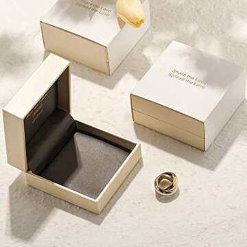 CIUNOFOR 14K Gold Plated Double Rings Simulated Cocktail Rings for Women Tow-color Statement Rings Wide Bands Parallel Bar Ring for Men Shows your Personality.