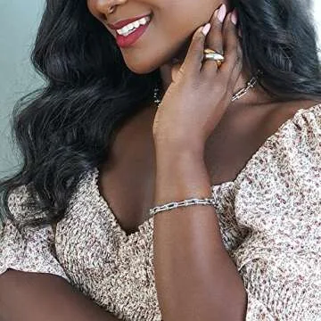 CIUNOFOR 14K Gold Plated Double Rings Simulated Cocktail Rings for Women Tow-color Statement Rings Wide Bands Parallel Bar Ring for Men Shows your Personality.