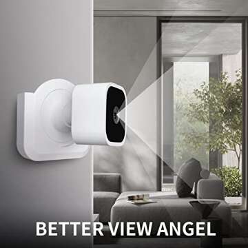 Blink Mini Camera Adhesive Wall Mount Bracket, Strong Adhesive Durable Camera Mount Stand for Blink Mini Indoor Camera, No Drill, No Screws, Decorate Damage-Free, Easy to Install (2 Pack)