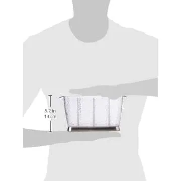 iDesign Rain Plastic Silverware Caddy Organizer Flatware Holder for Kitchen Countertop Storage, Dining Table, Outdoor Patio, Picnic Tables, Clear