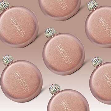 Brumate Flask by Brümate, Glitter Rose Gold, One Size,