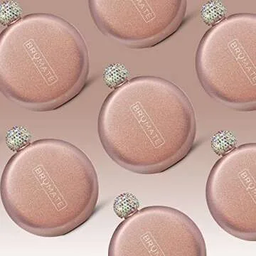 Brumate Flask by Brümate, Glitter Rose Gold, One Size,