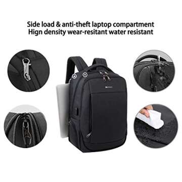 KOPACK Business Laptop Backpack - 15.6 Inch Water Resistant
