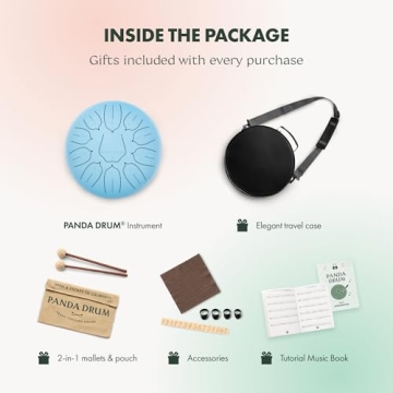 Panda Drum Plus - Soothing Steel Tongue Handpan with Music Book