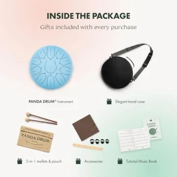 Panda Drum Plus - Soothing Steel Tongue Handpan with Music Book