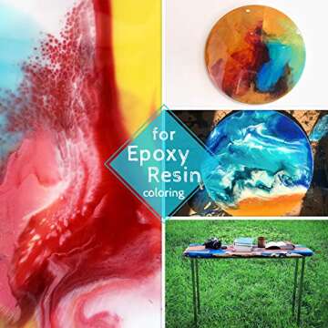 Mica Powder Pure 50 Color - Epoxy Resin Dye - Epoxy Resin Pigment, Cosmetic Grade Soap Colorant for Soap Making Supplies, Natural Slime Coloring Candle Dye for Paint,Nail Art,Bath Bomb (0.18oz Each)