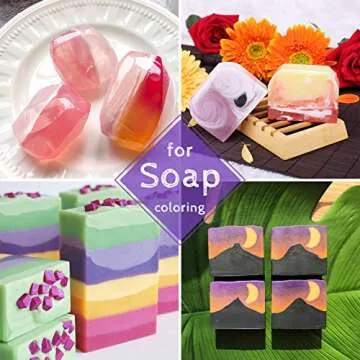 Mica Powder Pure 50 Color - Epoxy Resin Dye - Epoxy Resin Pigment, Cosmetic Grade Soap Colorant for Soap Making Supplies, Natural Slime Coloring Candle Dye for Paint,Nail Art,Bath Bomb (0.18oz Each)