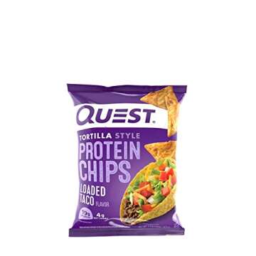 Quest Nutrition Tortilla Style Protein Chips, Loaded Taco, Low Carb, Gluten Free, Baked, 1.1 Ounce (...
