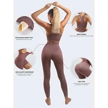 Women’s Yoga Outfits 2 piece Set Workout Tracksuits Sports Bra High Waist Legging Active Wear Athletic Clothing Set