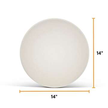 GasSaf 14 Inch Round Pizza Stone for Oven and Grill, Small Baking Stone Safe and Duraable Cordierite...