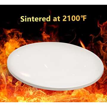 GasSaf 14 Inch Round Pizza Stone for Oven and Grill, Small Baking Stone Safe and Duraable Cordierite Stone, Cooking Stone for Baking Crisp Crust Pizza, Bread