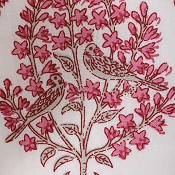 GURU JEE™ Handmade Table Cloth Printed Cotton Tablecover 60 Inch X 90 Inch 6 Seater Dining Table