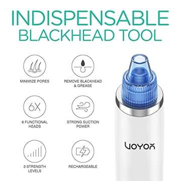 VOYOR Blackhead Remover Electric Pore Vacuum for Clear Skin