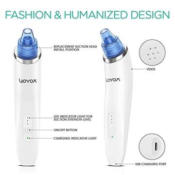 VOYOR Blackhead Remover Electric Pore Vacuum for Clear Skin