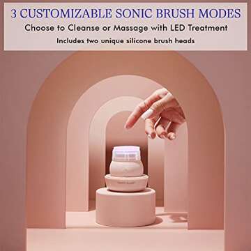 Vanity Planet LEDA Blue LED Silicone Face Brush Deep Cleansing