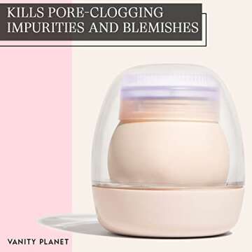 Vanity Planet LEDA Blue LED Silicone Face Brush Deep Cleansing