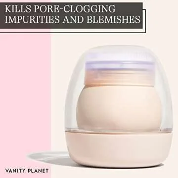 Vanity Planet LEDA Blue LED Silicone Face Brush Deep Cleansing