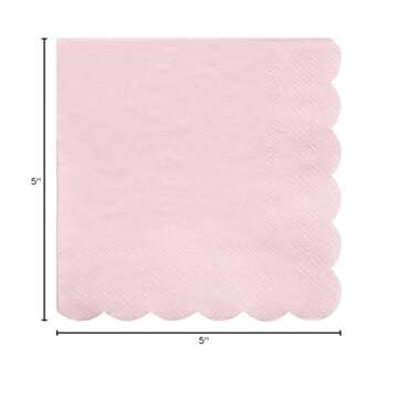 Meri Meri Disposable Paper Napkins (Pack of 20), Scalloped Edge, 2 Sizes, 15 Colors, Party Napkins