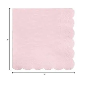 Meri Meri Disposable Paper Napkins (Pack of 20), Scalloped Edge, 2 Sizes, 15 Colors, Party Napkins