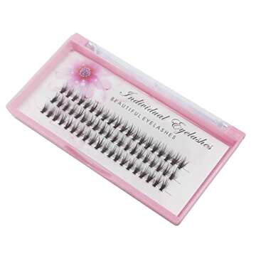 Bodermincer 20D 0.07mm Thickness 8-22mm To Choose Grafting False Eyelashes False Eyelashes Individual Natural Long Mink Fake Eyelashes Extension Handmade Bulk Wholesale (8mm)