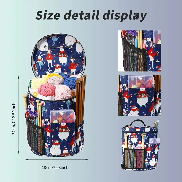 Looen Yarn Storage Tote for Knitting and Crochet