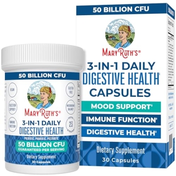 MaryRuth's 3-in-1 Probiotics for Digestive & Immune Support | 50B CFU