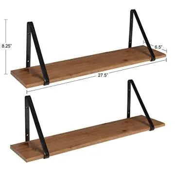 Kate and Laurel Soloman Wooden Shelves Set - Rustic Charm
