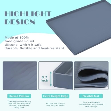 URMONA Waterproof Silicone Under Sink Mat for Home Protection