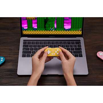 8Bitdo Zero 2 Bluetooth Key Chain Sized Mini Controller for Nintendo Switch, Windows, Android and macOS (Yellow Edition)