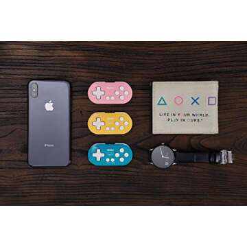 8Bitdo Zero 2 Bluetooth Key Chain Sized Mini Controller for Nintendo Switch, Windows, Android and macOS (Yellow Edition)