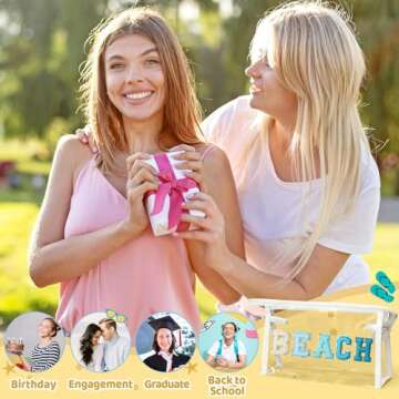 Belanttega Preppy Patch Cosmetic Bag - Beach Chenille Varsity Letter Clear Toiletry Bag Aesthetic Waterproof Portable Makeup Bag Clutch Purse Travel Bag for Women