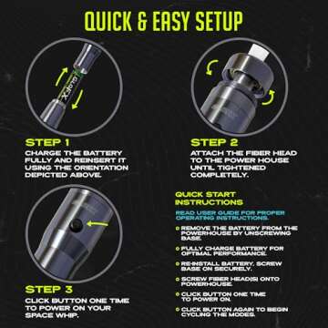 GloFX Sparkle Fiber Space Whip Remix | Programmable LED Fiber Optic Whip | 6 Ft 360° Swivel Super Bright Light Up Rave Toy EDM Pixel Flow Lace Dance Festival