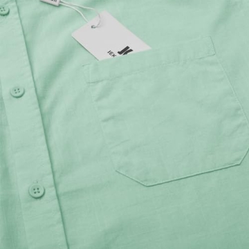 JEKAOYI Casual Men's Linen Shirt for Summer Comfort