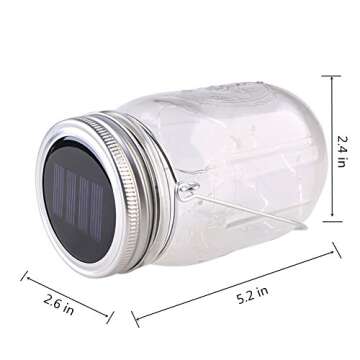 CHBKT 4-Pack Solar Mason Jar Lights for Outdoor & Garden