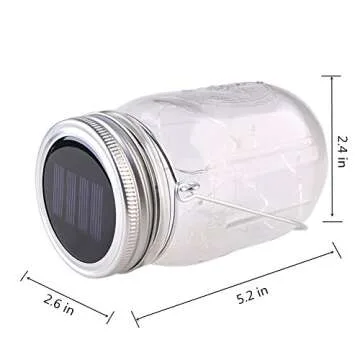 CHBKT 4-Pack Solar Mason Jar Lights for Outdoor & Garden