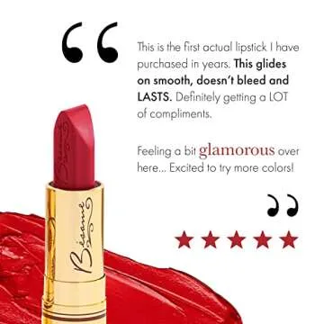 BESAME Cherry Red Lipstick 1935 Vintage Cool Dark Red