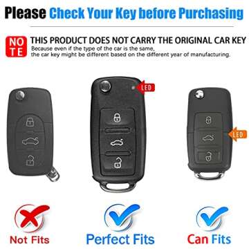 Lyonuczs for Volkswagen Key Fob Cover Soft TPU with Keychain 360 Degree Protector Key Fob Case Holder for VW Jetta Golf Polo MK8 Passat Tiguan Beetle Smart Key Accessories (Green)