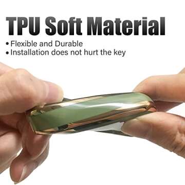 Lyonuczs for Volkswagen Key Fob Cover Soft TPU with Keychain 360 Degree Protector Key Fob Case Holder for VW Jetta Golf Polo MK8 Passat Tiguan Beetle Smart Key Accessories (Green)