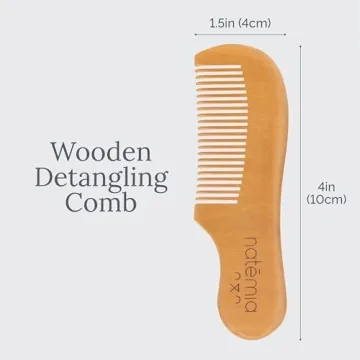 Natemia Wooden Baby Hair Brush for Gentle Cradle Cap Care