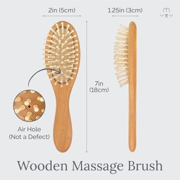 Natemia Wooden Baby Hair Brush for Gentle Cradle Cap Care