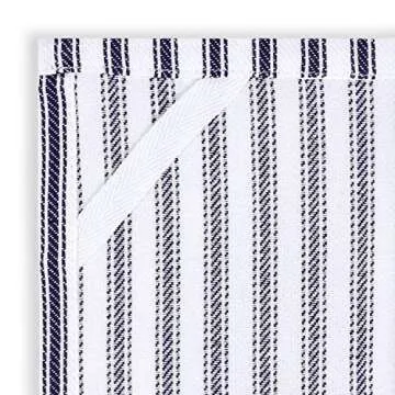 Stylish Navy Blue Cotton Kitchen Towels Set of 3