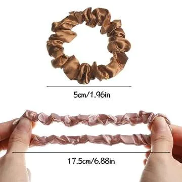12Pcs Satin Silk Scrunchies - Trendy Hair Accessories for All