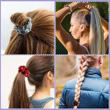 12Pcs Satin Silk Scrunchies - Trendy Hair Accessories for All