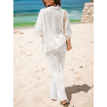 CUPSHE Elegant Crochet Cover Up Set for Beachwear