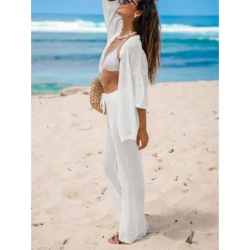 CUPSHE Elegant Crochet Cover Up Set for Beachwear