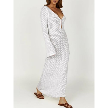 Stylish Saodimallsu Crochet Maxi Dress for Beach Days