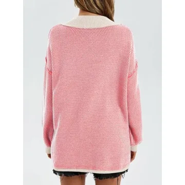 Stylish Saodimallsu Oversized V Neck Sweater for Women