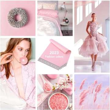 Metronic Poly Mailers 12x15.5 100 Pack, Strong Adhesive Shipping Envelopes for Clothing, Medium Shipping Bags for Small Businesses, Waterproof Mailers Poly Bags for Shipping, Packages Bags Light Pink